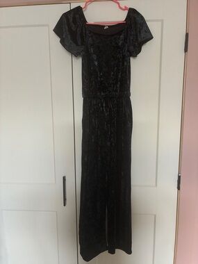 Maurices kids- Black Velvet Girls One-Piece Bodysuit Jumpsuit